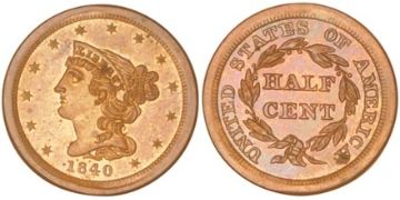 Half Cent 1840-1857