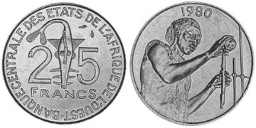 25 Francs 1980-2012