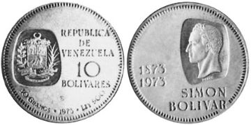 10 Bolívarů 1973