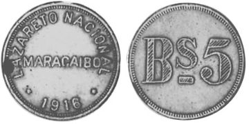 5 Bolívarů 1913-1916