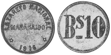 10 Bolívarů 1913-1916