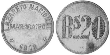 20 Bolívarů 1913-1916