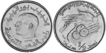 1/2 Dinar 1976-1983