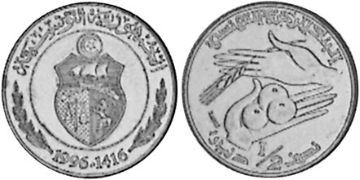 1/2 Dinar 1996-2011