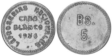 5 Bolívarů 1936