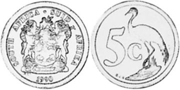 5 Cents 1990-1995