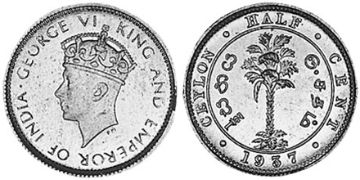 1/2 Cent 1937-1940