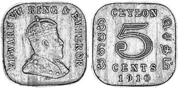 5 Centů 1909-1910