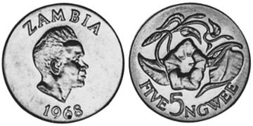 5 Ngwee 1968-1987