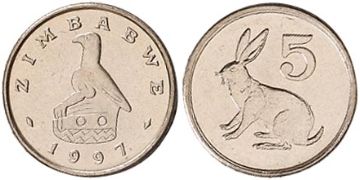 5 Cents 1980-1999