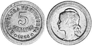5 Centavos 1924-1927