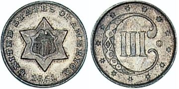 Silver 3 Cents 1851-1853