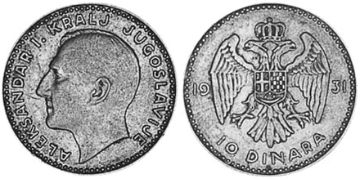 10 Dinara 1931