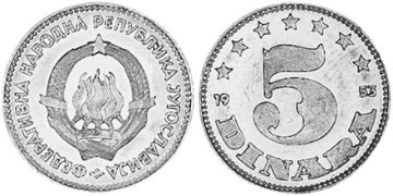 5 Dinara 1953