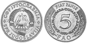 5 Dinara 1970