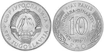 10 Dinara 1976