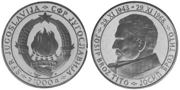 1000 Dinara 1968