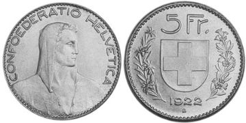 5 Francs 1922-1923