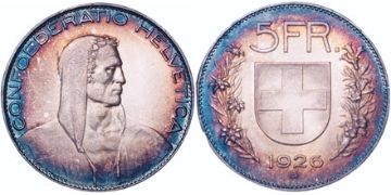 5 Francs 1924-1928