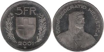 5 Francs 1994-2013
