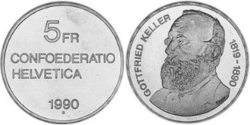 5 Francs 1990