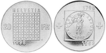 20 Francs 1998