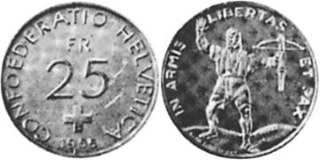25 Francs 1955-1959