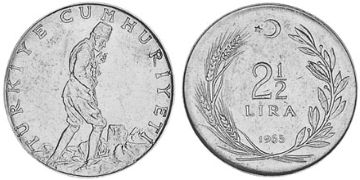2-1/2 Lira 1960-1968