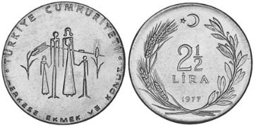 2-1/2 Lira 1977