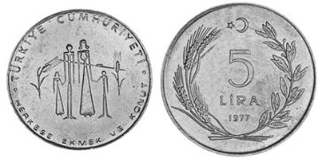 5 Lira 1977