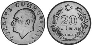 20 Lira 1984-1989