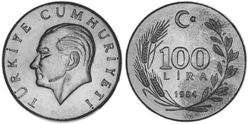 100 Lira 1984-1988