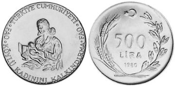 500 Lira 1980
