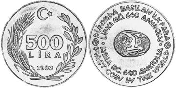 500 Lira 1983