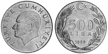 500 Lira 1989-1997