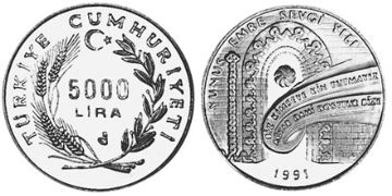 5000 Lira 1991