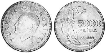 5000 Lira 1992-1994