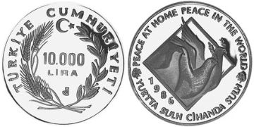 10000 Lira 1986