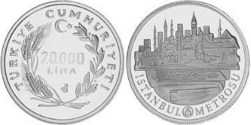 20000 Lira 1989