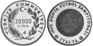 20000 Lira 1990