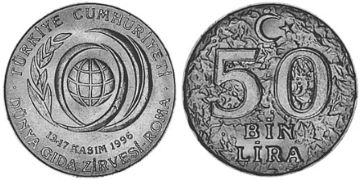 50000 Lira 1996