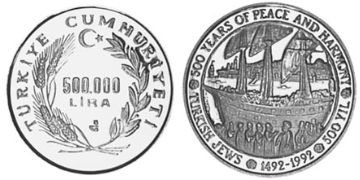 500000 Lira 1992