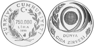 750000 Lira 1996