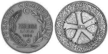 750000 Lira 1998