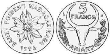 5 Francs 1996