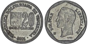20 Bolívarů 2000-2002