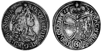 3 Krejcary 1667-1690