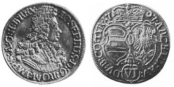 6 Krejcarů 1707-1711