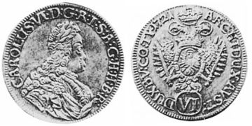 6 Krejcarů 1714-1724