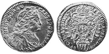 6 Krejcarů 1724-1740